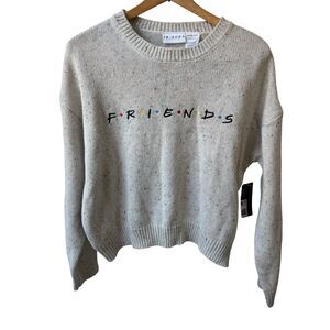 Friends TV Show Embroidered Sweater 100% Acrylic Juniors Size 11-13 Large NWT